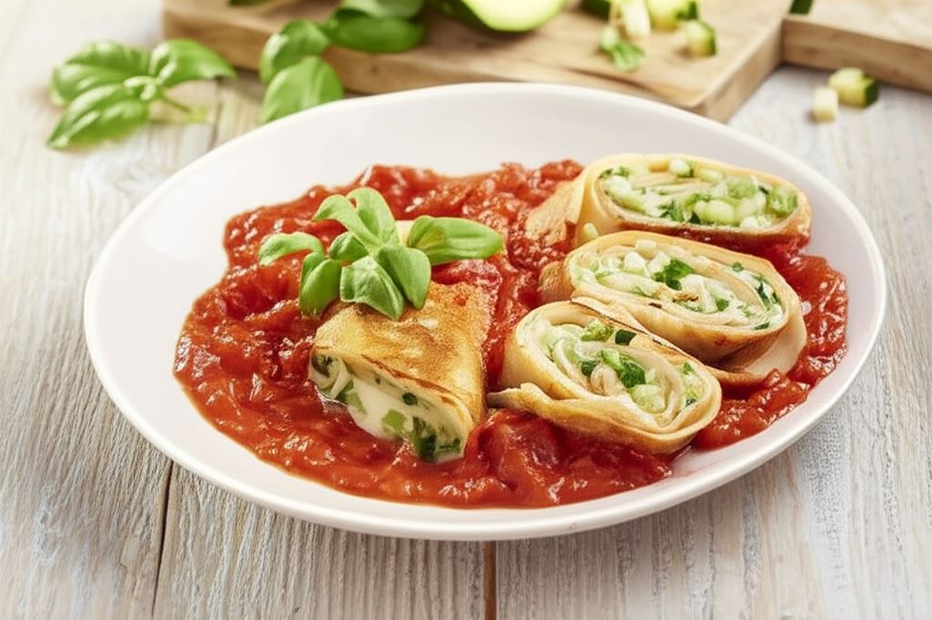 Naleśniki z cukinią i serem