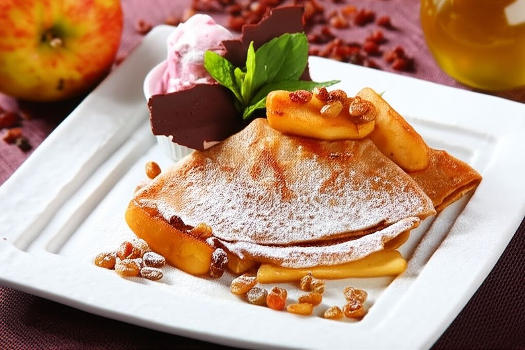 Naleśniki z cynamonowymi jabłkami