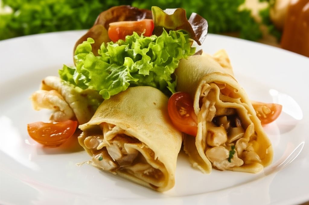 Naleśniki z kurczakiem i grzybami