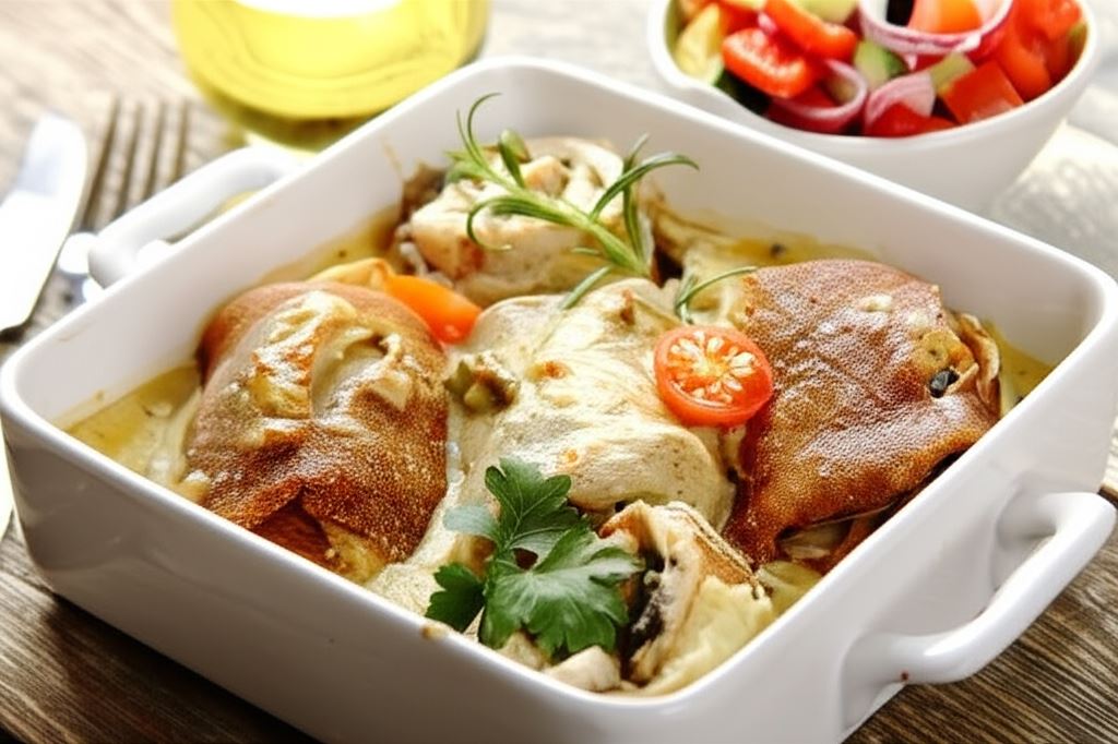 Naleśniki z kurczakiem i pieczarkami