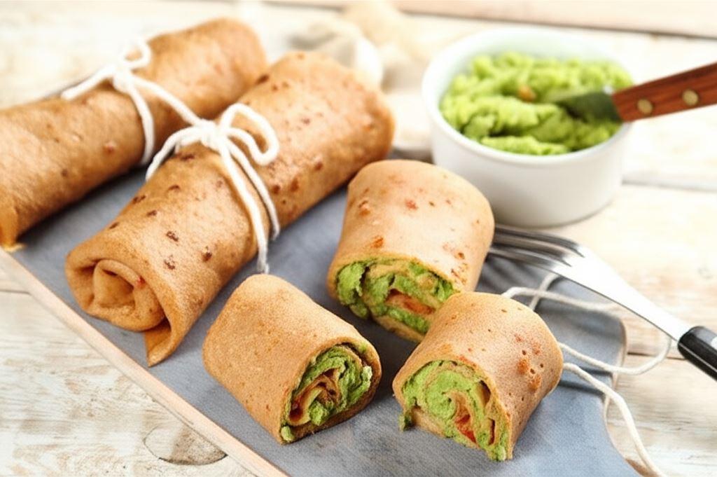 Naleśniki z pesto z groszku