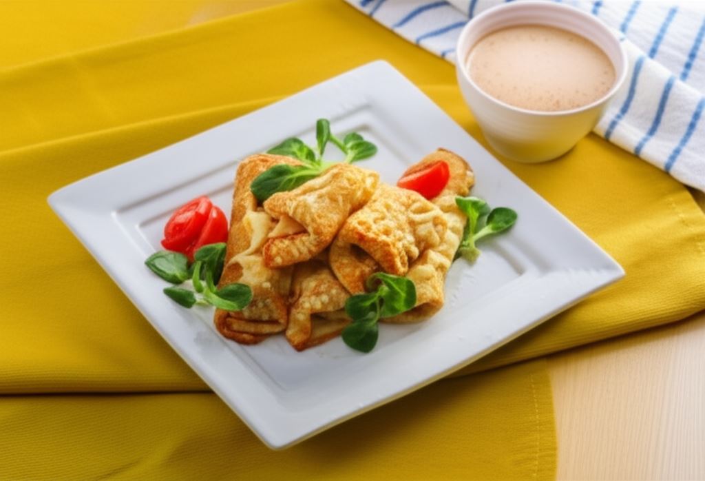 Naleśniki z pieczarkami w sosie borowikowym