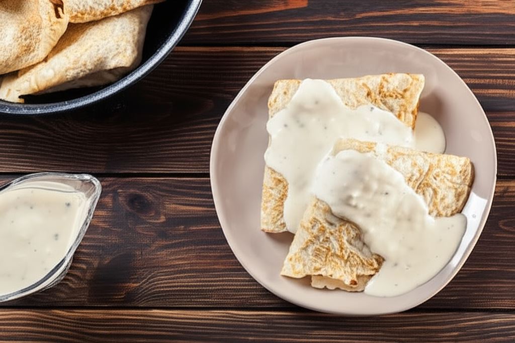 Naleśniki z pieczarkami w sosie serowym