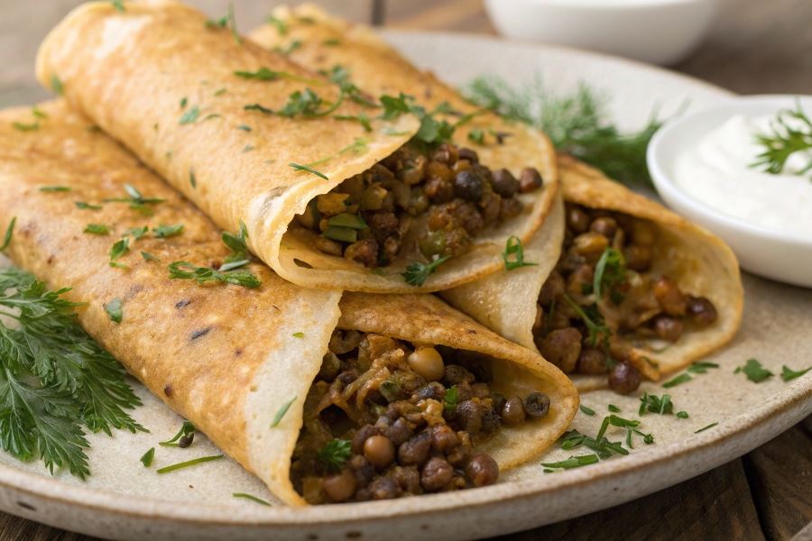 Naleśniki z soczewicą