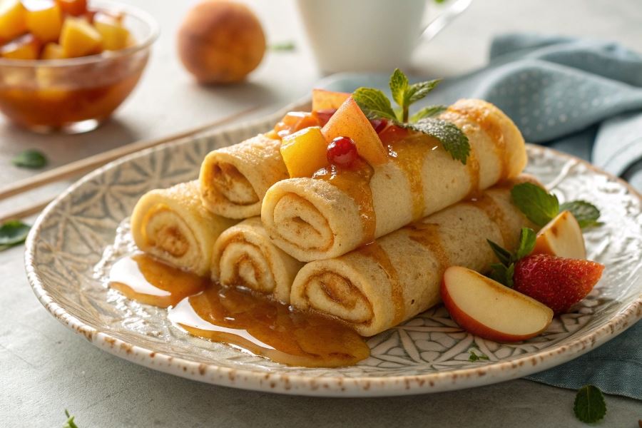 Naleśnikowe zawijasy z owocami