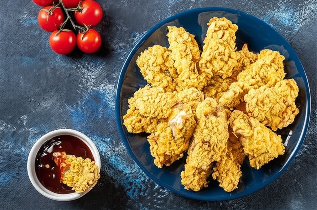 Nuggetsy z kurczaka w płatkach kukurydzianych