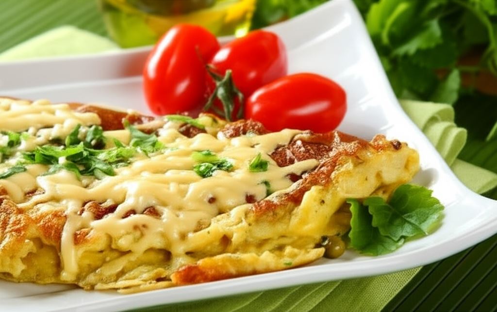 Omlet francuski z groszkiem