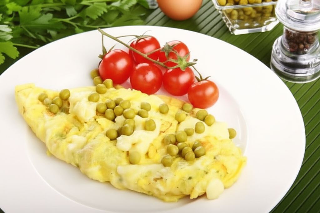Omlet z groszkiem