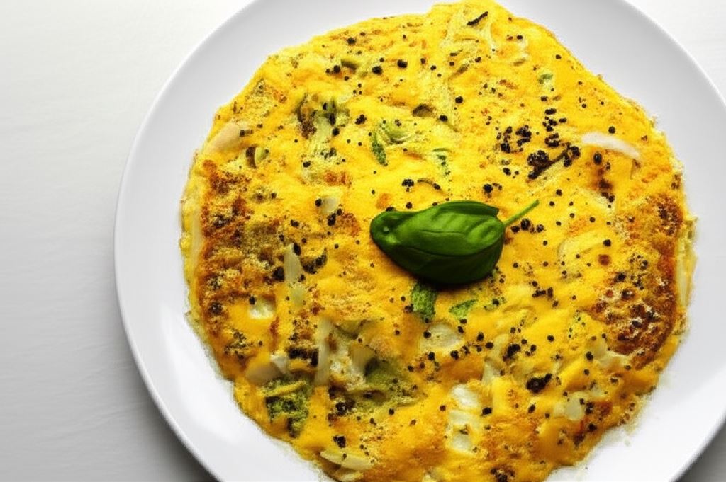 Omlet z kapustą pekińską i czarnuszką
