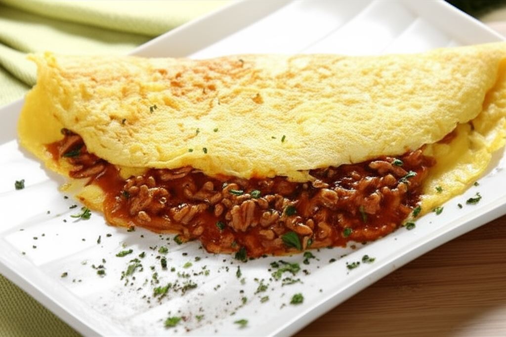 Omlet z mięsem mielonym
