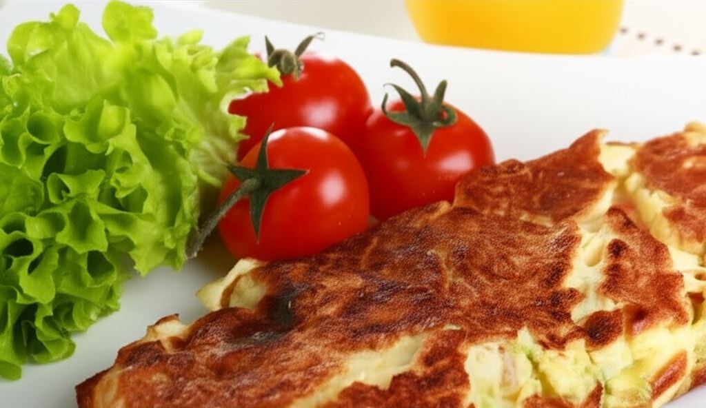 Omlet z szynką i warzywami