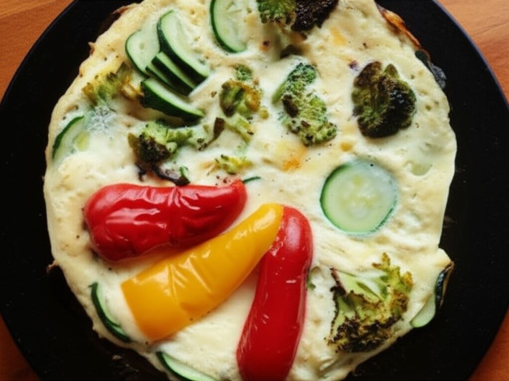 Omlet z zielonymi warzywami