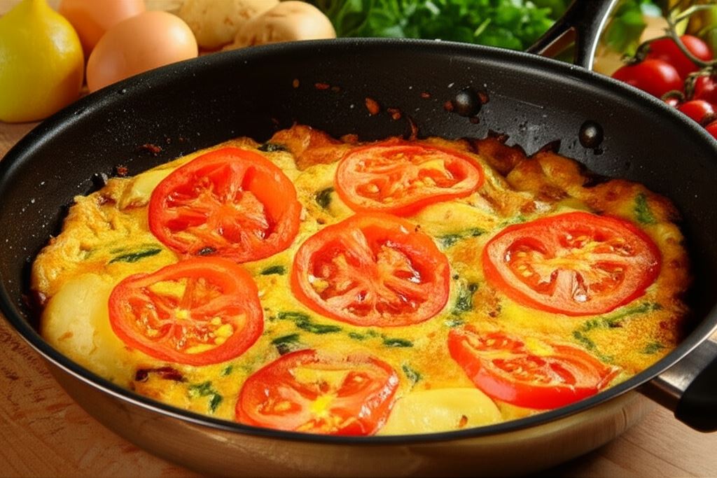 Omlet ziemniaczany z wędzonką