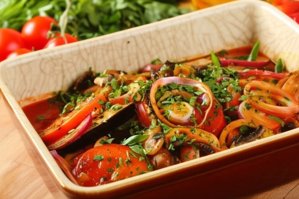 Orientalne zapiekane bakłażany