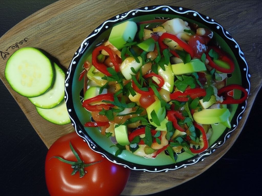 Paląca sałatka ziemniaczna z awokado