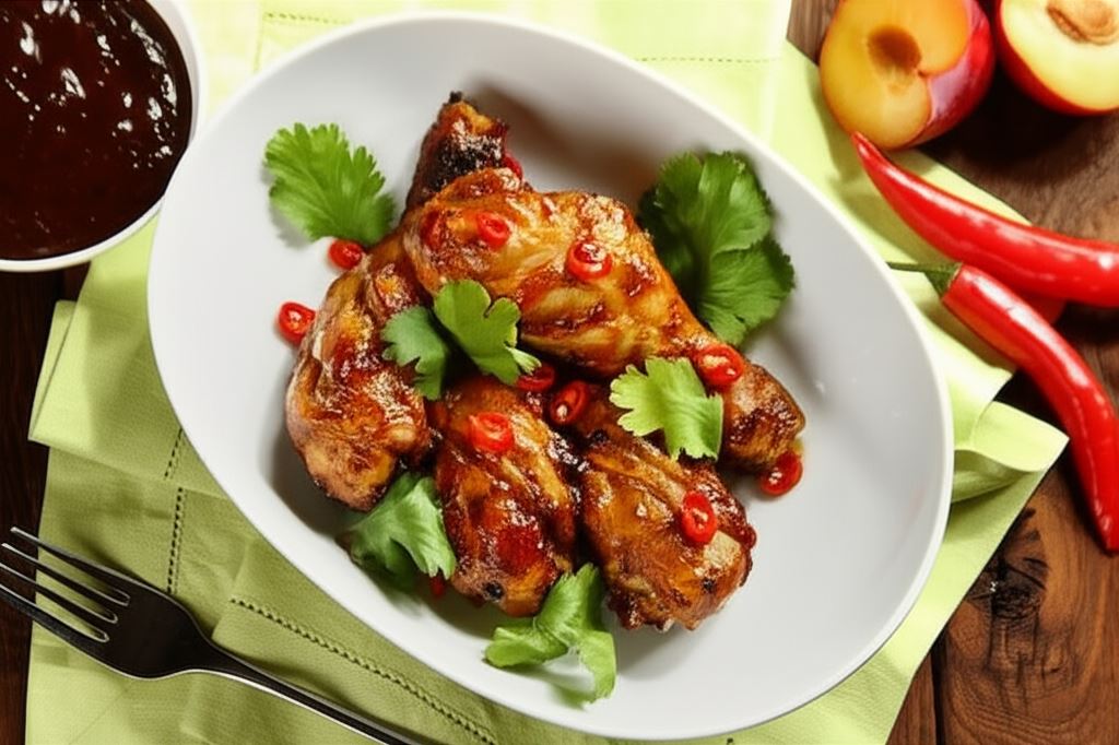 Pałki z kurczaka w śliwkowej marynacie
