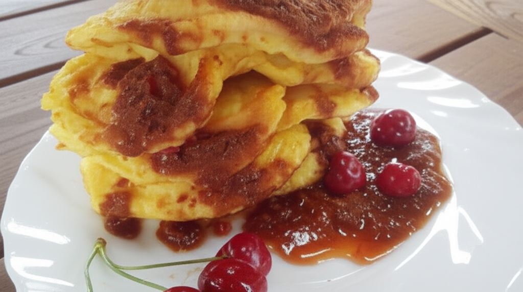 Pancakes - amerykańskie naleśniki z czereśniami