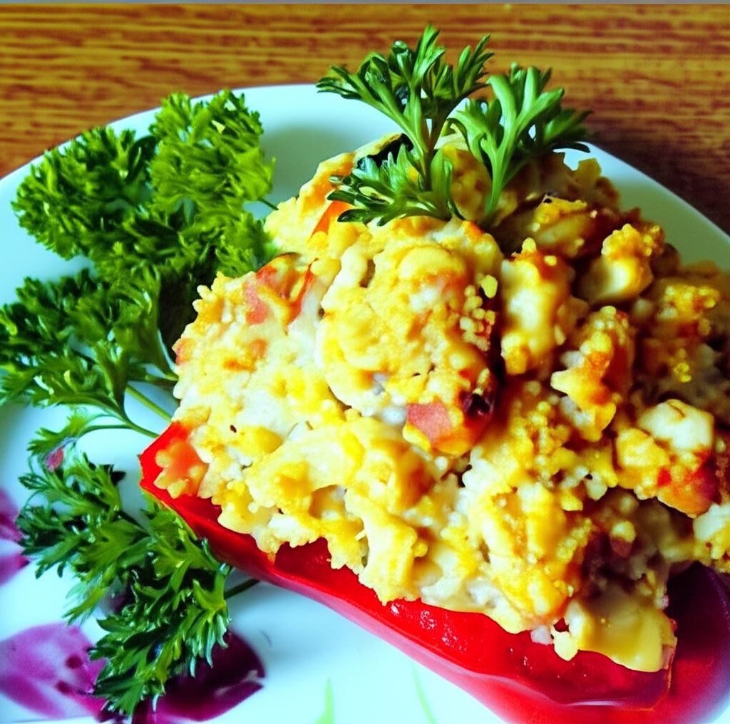 Papryka faszerowana kurczakiem i kuskusem