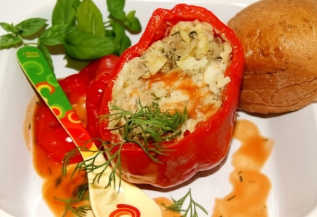 Papryki faszerowane w sosie pomidorowym