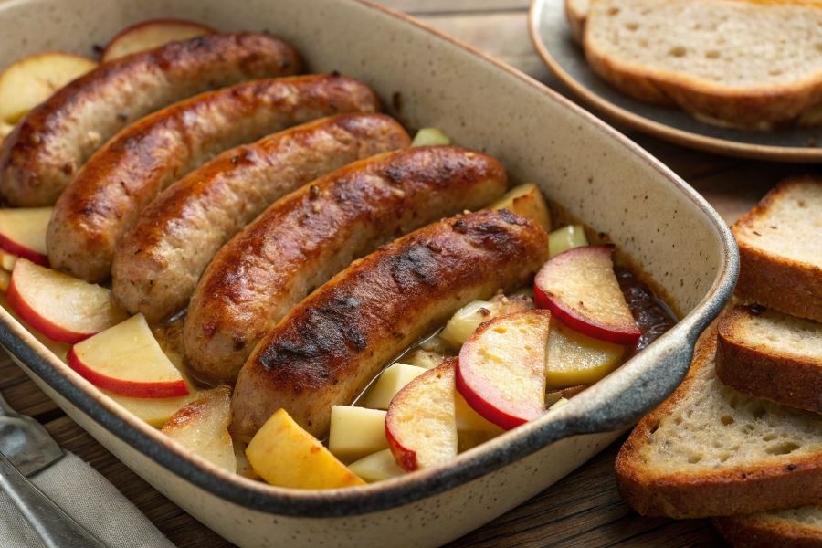 Parówki z jabłkami