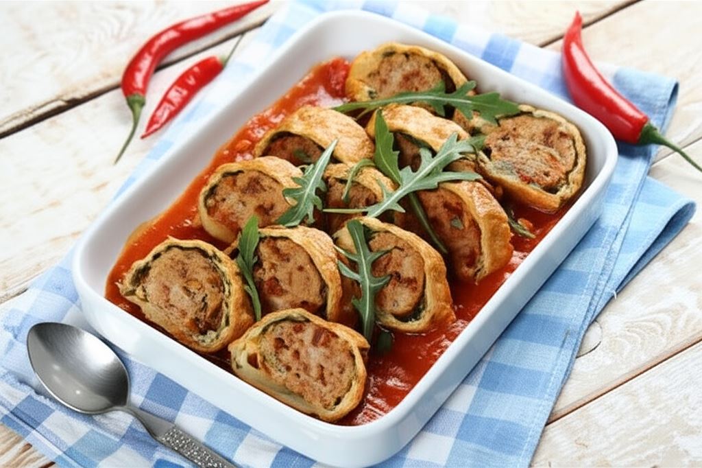 Paszteciki mięsne w cieście francuskim