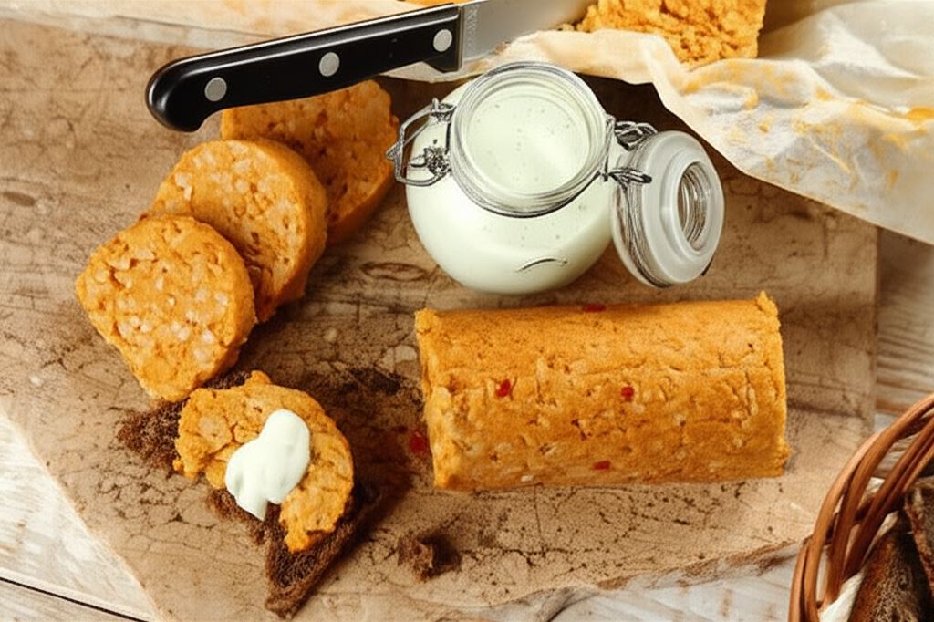 Pasztet z czerwonej soczewicy z sosem kolendrowym