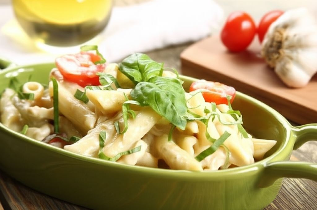 Penne z kurczakiem i pomidorami