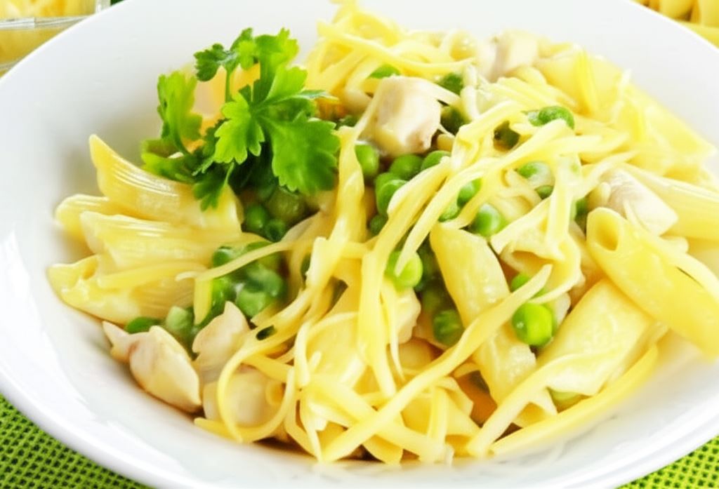 Penne z kurczakiem w serowym sosie