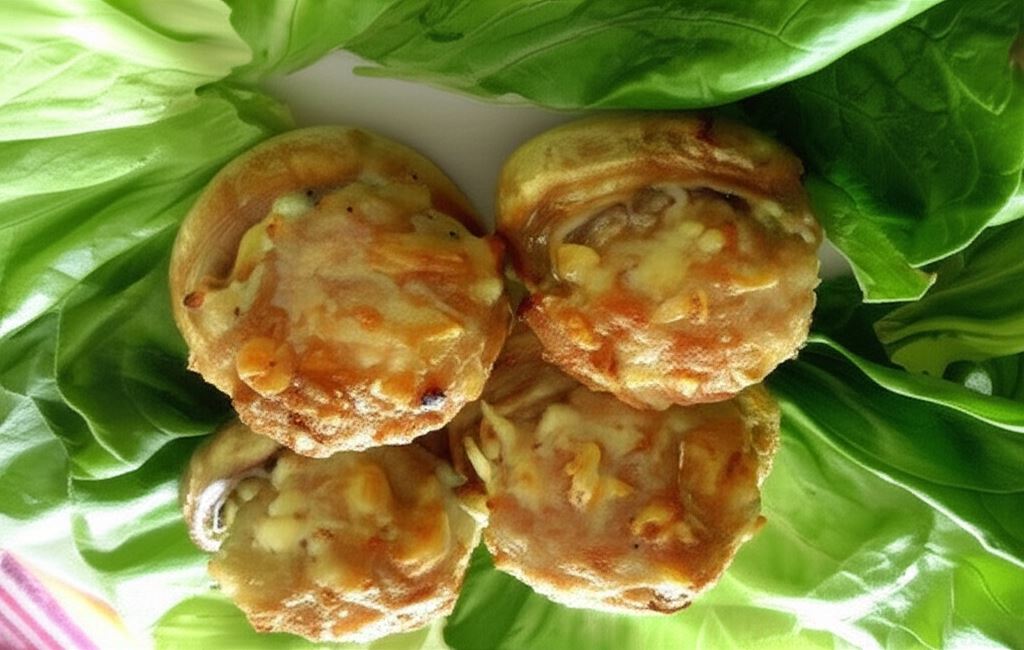 Pieczarki faszerowane mięsem z serem