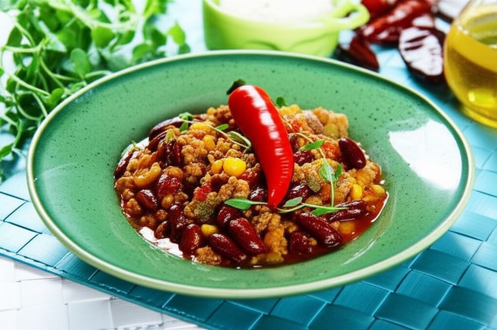Pieczarkowe chili con carne