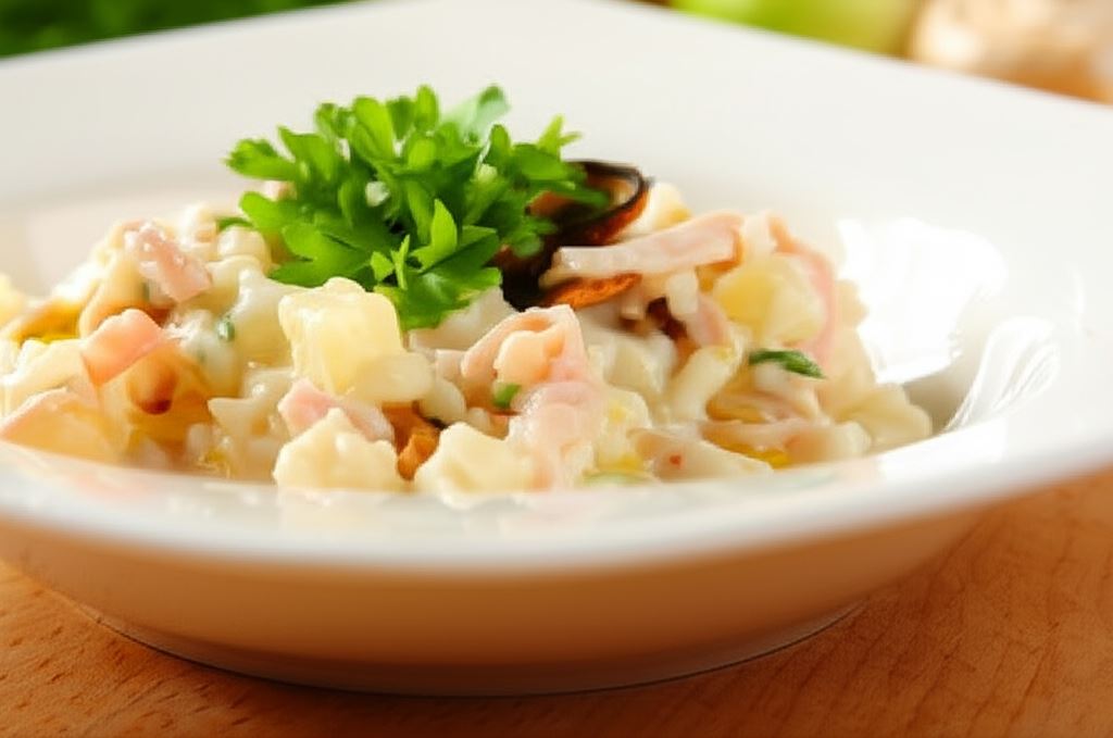 Pieczarkowo – ananasowe risotto