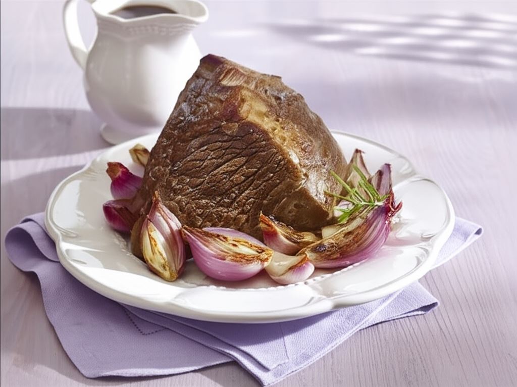 Pieczeń wołowa z sosem