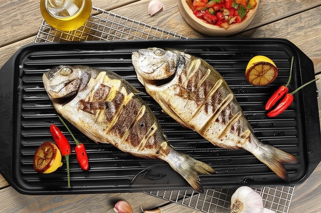 Pieczona dorada z grilla