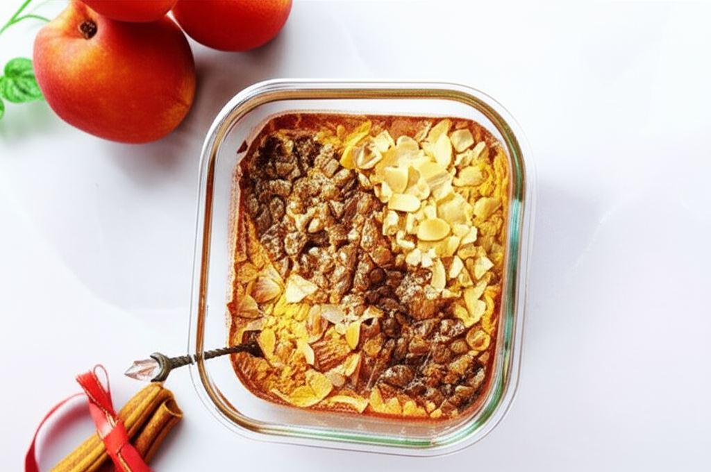 Pieczona owsianka z jabłkami i nutą korzenną