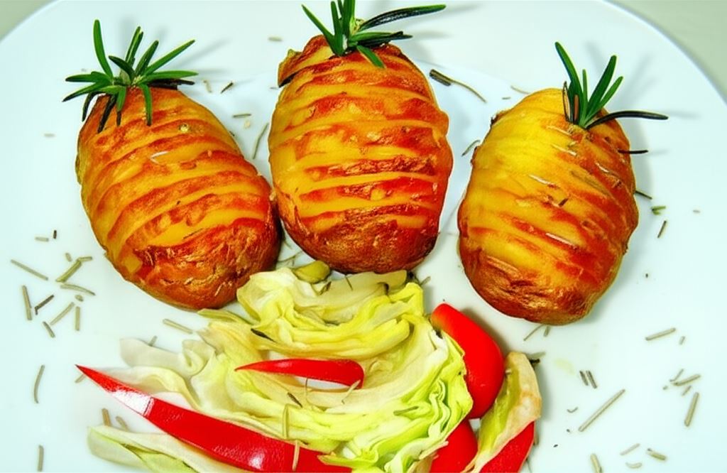 Pieczone ziemniaki Hasselback
