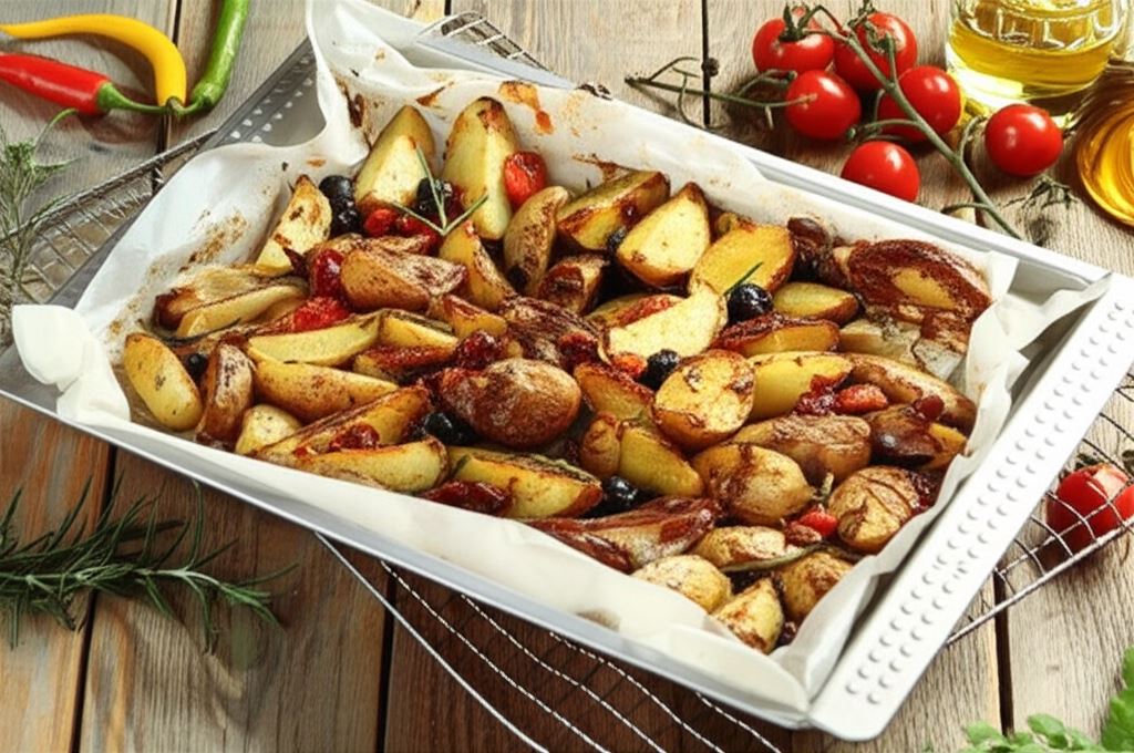Pieczone ziemniaki w stylu śródziemnomorskim