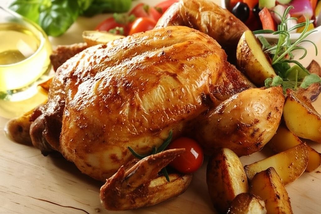 Pieczony kurczak z ziemniakami