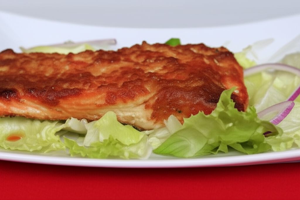 Pieczony łosoś w miodowo-musztardowej marynacie