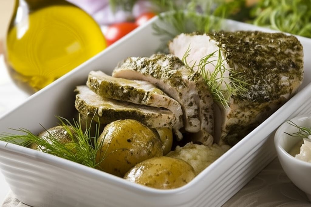 Pieczony schab z ziemniakami