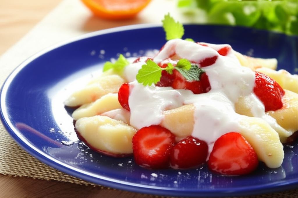 Pierogi leniwe z truskawkami