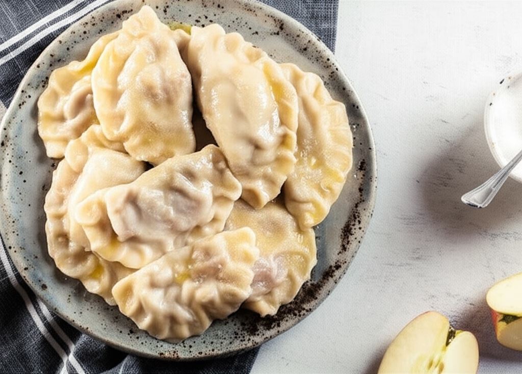 Pierogi z jabłkami i cynamonem