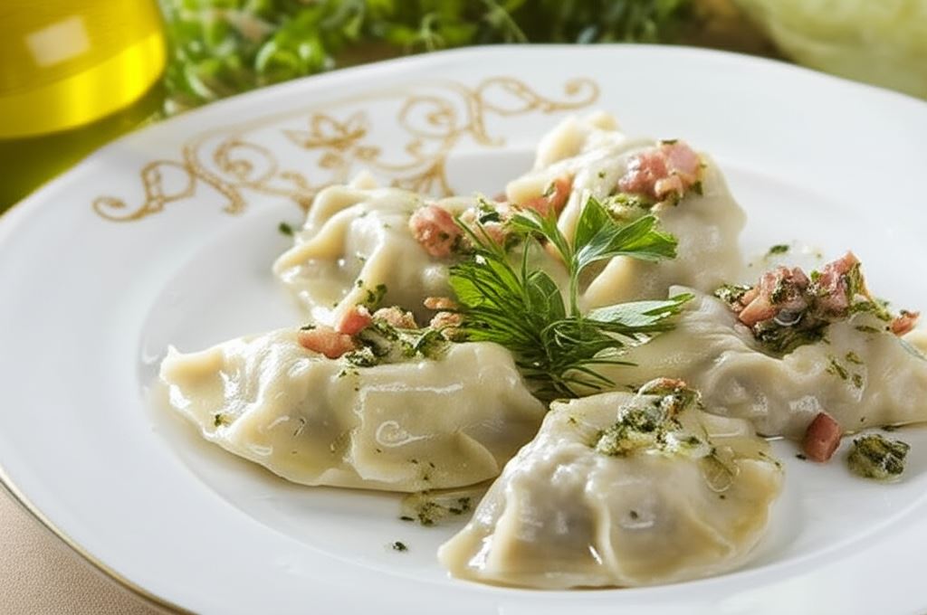 Pierogi z mięsem i kapustą