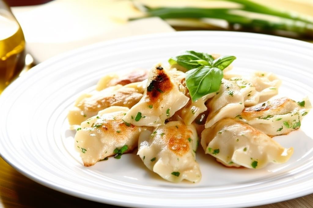 Pierogi z mięsem i kaszą kuskus