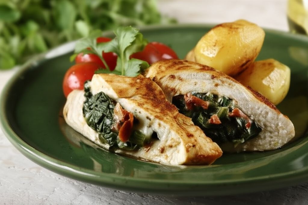 Pierś faszerowana szpinakiem