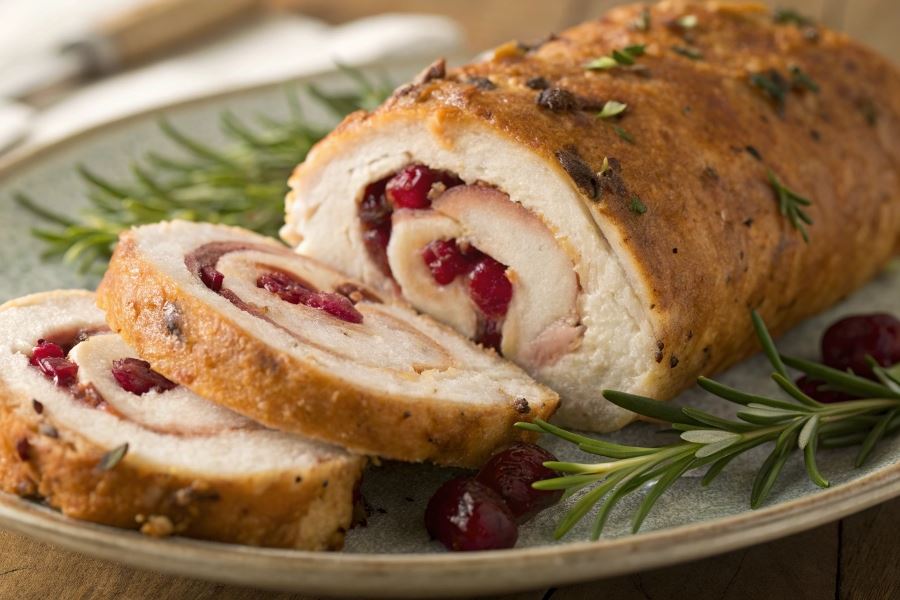 Pierś indycza z żurawiną