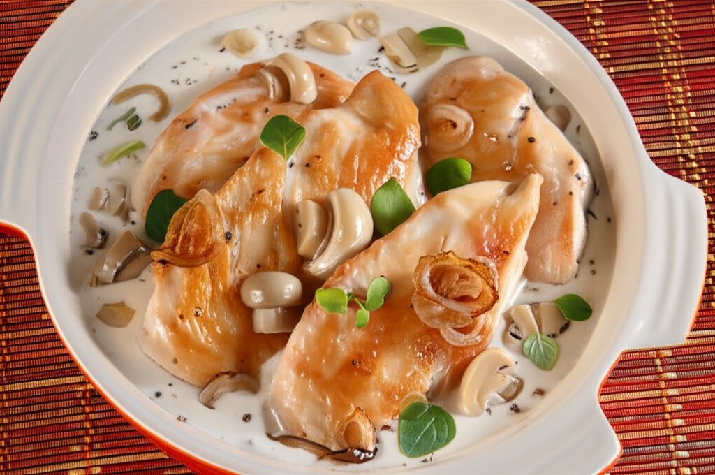 Pierś kurczaka z pieczarkami