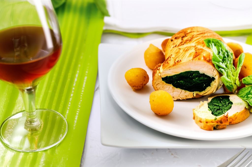 Pierś kurczaka ze szpinakiem