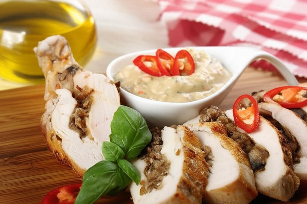 Pierś z kurczaka faszerowana grzybami