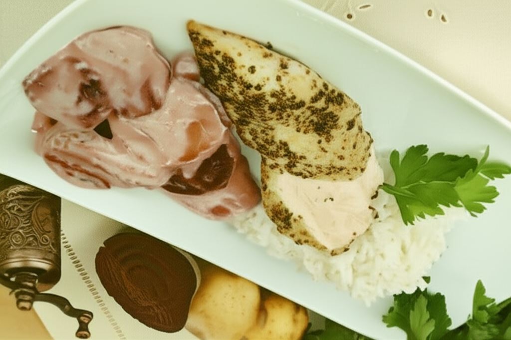 Pierś z kurczaka na różowo