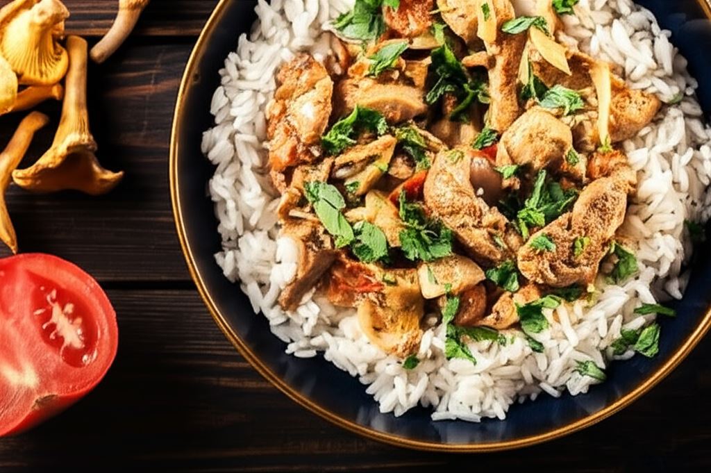 Pierś z kurczaka z kurkami